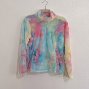 Benuts & Beans 1/4 Zip Pastel Tie Dye Funnel Neck Top/ Jacket Size S